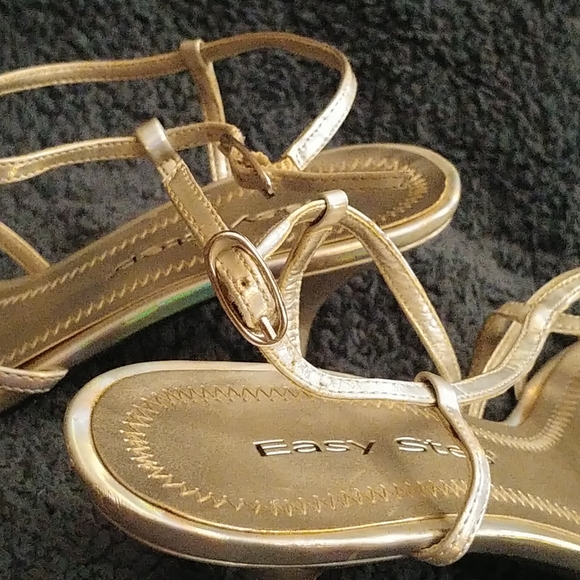 3/$50 Silver Strappy Kitten Heels - Picture 5 of 5